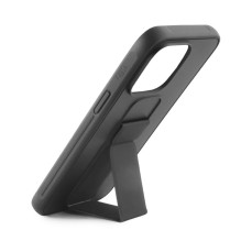 iLike Apple iPhone 14 silikoninis dėklas su stovu, juodas iLike Apple iPhone 14 silikoninis dėklas su stovu, juodas