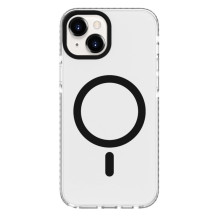 „Evelatus“ skaidrus „Apple iPhone 15 Plus“ dėklas, skirtas PC+TPU su „MagSafe“ ir juodos spalvos