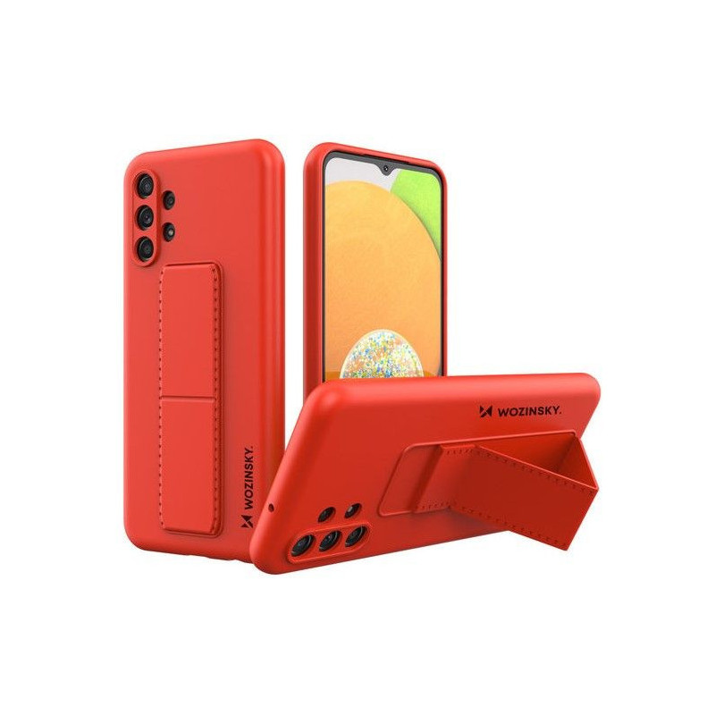 Wozinsky Samsung Galaxy A13 5G Kickstand Case Silicone Stand Cover Red