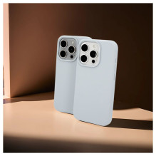 Evelatus Apple iPhone 15 Pro Max Premium Magsafe Soft Touch Silicone Case New Function Grey Blue
