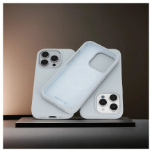 Evelatus Apple iPhone 15 Pro Max Premium Magsafe Soft Touch Silicone Case New Function Grey Blue