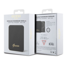 „Guess“ išorinė baterija 5000mAh 15W „MagSafe“ ir įprastiniu įkrovimu su metaliniu „Srprint“ logotipu, juoda „Guess“ išorinė baterija 5000mAh 15W „MagSafe“ ir įprastiniu įkrovimu su metaliniu „Srprint“ logotipu, juoda