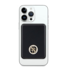 „Guess“ išorinė baterija 5000mAh 15W, „MagSafe“ ir įprastas įkrovimas su įbrėžimais 4G logotipu, juoda „Guess“ išorinė baterija 5000mAh 15W, „MagSafe“ ir įprastas įkrovimas su įbrėžimais 4G logotipu, juoda
