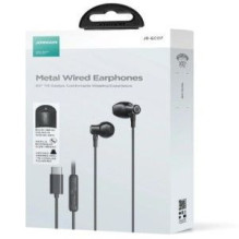 Joyroom TYPE-C Series JR-EC07 USB-C in-ear headphones metal Black Joyroom TYPE-C Series JR-EC07 USB-C in-ear headphones metal Black