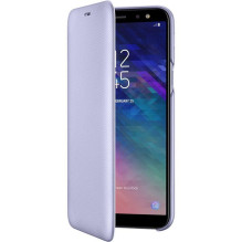 „Samsung A6 Plus 2018 A605“ piniginės dangtelis, violetinis „Samsung A6 Plus 2018 A605“ piniginės dangtelis, violetinis