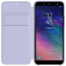 „Samsung A6 Plus 2018 A605“ piniginės dangtelis, violetinis „Samsung A6 Plus 2018 A605“ piniginės dangtelis, violetinis