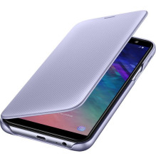 „Samsung A6 Plus 2018 A605“ piniginės dangtelis, violetinis „Samsung A6 Plus 2018 A605“ piniginės dangtelis, violetinis