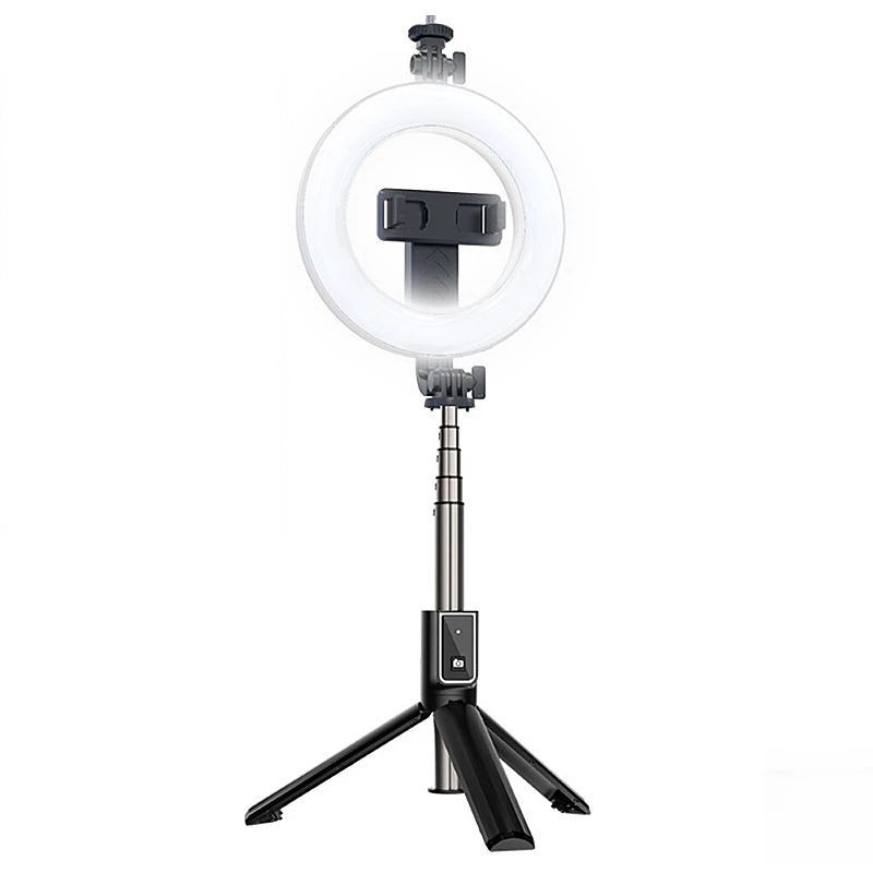 iLike X2 LED 16cm Rechargeable Selfie Lamp with BT Remote &amp; Handle + Floor Stand 20-90cm + Phone Holder