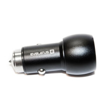 „Evelatus“ automobilinis įkroviklis EC7DC01 BLACK 3.1A 2USB su nerūdijančio plieno ištraukimo įrankiu, juodas