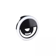 Elight CL1 Portable Travel Smarthone Easy Clip On Fix Led light for perfect selfie with battery Black