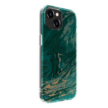 Evelatus Apple iPhone 15 PC Customized Print Design Marble Turquoise