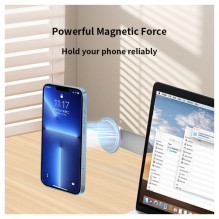 iLike Universal P65 Aluminum Monitor Side Fix magnetic holder for Smartphone Silver