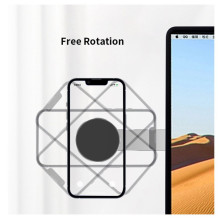 iLike Universal P65 aliuminio monitoriaus šoninis magnetinis laikiklis išmaniajam telefonui, sidabrinis