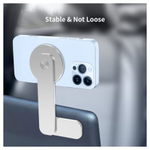 iLike Universal P65 Aluminum Monitor Side Fix magnetic holder for Smartphone Silver