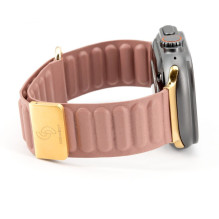 Connect Watch 42 / 44 / 45mm cortical back buckle magnetic suction Watch Straps Rose pink Connect Watch 42 / 44 / 45mm cortical back buckle magnetic suction Watch Straps Rose pink