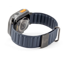 Connect Watch 42 / 44 / 45mm cortical back buckle magnetic suction Watch Straps Indigo Blue Connect Watch 42 / 44 / 45mm cortical back buckle magnetic suction Watch Straps Indigo Blue