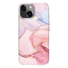 „Evelatus Apple iPhone 15 Plus“ kompiuterio dėklas, pritaikytas spausdinimui, marmuro ir rožinės spalvos