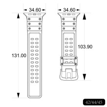 Hurtel - Strap Triple Protection for Apple Watch 42 / 44 / 45 / 49 mm band bracelet - transparent