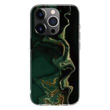 „Evelatus Apple iPhone 15 Pro“ kompiuterio dėklas, pritaikytas spausdinimui, marmurinis, tamsiai žalias