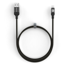 Evelatus USB A to Lightning, Cable 1.2M (MFI11CL) Aluminum housing braiding Black