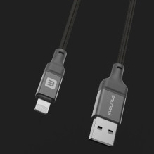 Evelatus USB A to Lightning, Cable 1.2M (MFI11CL) Aluminum housing braiding Black