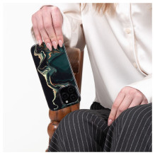 Evelatus Apple iPhone 15 Pro PC Customized Print Design Marble Dark Green