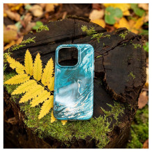 Evelatus Apple iPhone 15 Pro PC Customized Print Design Marble Turquoise