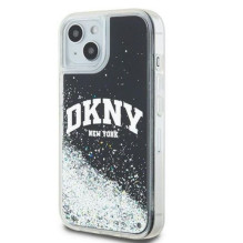 DKNY Apple iPhone 15 hardcase Liquid Glitter Big Logo Black