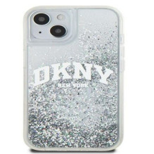 DKNY Apple iPhone 15 dėklas su blizgučiais ir dideliu logotipu, juodas
