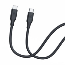 Evelatus Evelatus USB C į USB C silikoninis kabelis 1.2M 60W / 20V3A juodas Evelatus Evelatus USB C į USB C silikoninis kabelis 1.2M 60W / 20V3A juodas