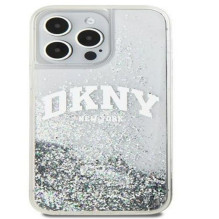 DKNY Apple iPhone 15 Pro 6.1 kietas dėklas su skystu blizgučiu ir dideliu logotipu, juodas DKNY Apple iPhone 15 Pro 6.1 kietas dėklas su skystu blizgučiu ir dideliu logotipu, juodas