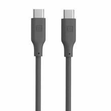 Evelatus Evelatus USB C į USB C silikoninis kabelis 1.2M 60W / 20V3A pilkas Evelatus Evelatus USB C į USB C silikoninis kabelis 1.2M 60W / 20V3A pilkas