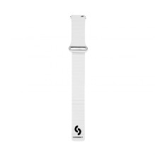 „Connect“ 20 mm plokščia galvute odinis - silikoninis magnetinis laikrodžio dirželis (130 mm M / L), baltas