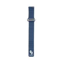 Connect 20mm Flat head Leather - Silicone Loop Magnetic Watch Strap (130mm M / L) Midnight Blue