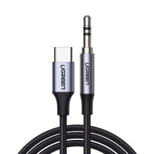 Ugreen kabelis USB C - mini lizdas 3,5 mm 1 m (AV143) pilkas