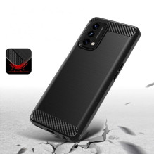 Hurtel Carbon Case Flexible cover for OnePlus Nord N200 5G black