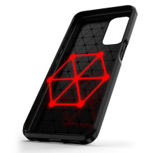Hurtel Carbon Case Flexible cover for OnePlus Nord N200 5G black