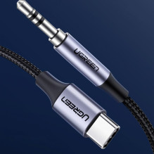 Ugreen kabelis USB C - mini lizdas 3,5 mm 1 m (AV143) pilkas