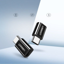 Ugreen adapteris micro USB į USB Type-C, juodas (30391), juodas