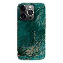 Evelatus Apple iPhone 15 Pro Max PC Customized Print Design Marble Turquoise