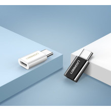Ugreen adapteris micro USB į USB Type-C, juodas (30391), juodas