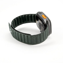 Connect Watch 38 / 40 / 41mm Fine woven twill magnetic chain Watch Straps Green Connect Watch 38 / 40 / 41mm Fine woven twill magnetic chain Watch Straps Green