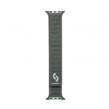 Connect Watch 42 / 44 / 45mm Fine woven twill magnetic chain Watch Straps Green Connect Watch 42 / 44 / 45mm Fine woven twill magnetic chain Watch Straps Green
