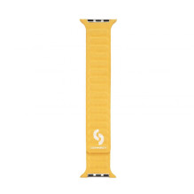Connect Watch 42 / 44 / 45mm Fine woven twill magnetic chain Watch Straps Yellow Connect Watch 42 / 44 / 45mm Fine woven twill magnetic chain Watch Straps Yellow