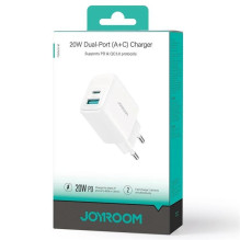 Joyroom 20W Dual-Port (USB A+ USB C) Charger (EU) White