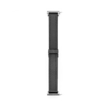 Connect 20mm Silicone Leather Watch Straps with Magnetic Black