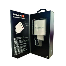 „Evelatus“ 45 W maksimalus greitasis įkroviklis, ES USB-C1 / USB-C1 / USB-A - RCE-4501ACCL, baltas „Evelatus“ 45 W maksimalus greitasis įkroviklis, ES USB-C1 / USB-C1 / USB-A - RCE-4501ACCL, baltas