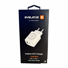 Evelatus Evelatus 2 in 1 Charger 20W Max USB-C+USB-A:15W Max USB-C+USB-A+Wireless:15W+2W 17W Max White Evelatus Evelatus 2 in 1 Charger 20W Max USB-C+USB-A:15W Max USB-C+USB-A+Wireless:15W+2W 17W Max White