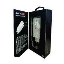 „Evelatus“ 65 W maksimalus greitasis įkroviklis, ES, USB-C1 / USB-C1 / USB-A, baltas „Evelatus“ 65 W maksimalus greitasis įkroviklis, ES, USB-C1 / USB-C1 / USB-A, baltas
