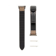 Connect 20mm Silicone Leather Watch Strap with Magnetic Wine Red